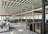Maison conteneur 20 pieds préfabriquée modulaire avec salle de bain et douche, structure en acier préfabriquée pour location