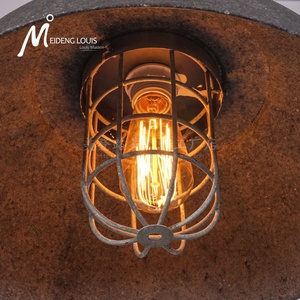 Industrial Retro Nostalgic <strong>Loft</strong> <strong>Lighting</strong> Small Iron Cage Wind Chandelier Pot <strong>Cover</strong> for Restaurant Bar Office Hanging - Product Image 3