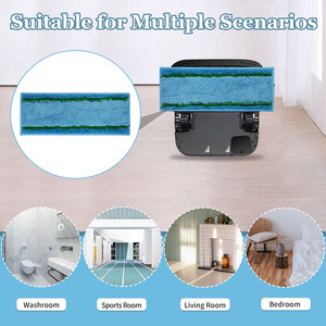 Tampon de nettoyage de remplacement réutilisable en microfibre lavable compatible avec le <span class=keywords><strong>robot</strong></span> laveur iRobot <span class=keywords><strong>Braava</strong></span> Jet M6 Ultimate pour le nettoyage des sols domestiques - Product Image 4