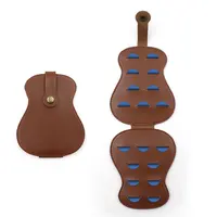 18 Slots PU Leder Gitarren Pick Holder Pick Brieftasche Paket halter Gitarren Pick Case Brieftasche für Akustik E-Gitarren ständer