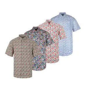 Fabriek Leverancier Eco Friendly Fashion Bloemen Hawaii Stijl Mannen Chemise Homme