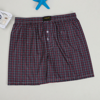 Boxers décontractés pour hommes, lot de 12, multicolores, à carreaux, tissés, avec fermeture boutonnée, couleurs assorties, classiques, en polyester