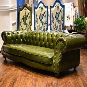 أريكة جلدية على الطراز الأوروبي الحديث لغرفة المعيشة من تشيسترفيلد - Product Image 2