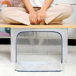 Sac de rangement en tissu PVC uni de 66 litres, bacs de rangement transparents avec couvercles, cadre en acier - Product Image 4