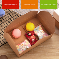 Boîte d'emballage alimentaire en papier kraft style enveloppe avec impression UV pour biscuits, gâteaux de lune, pâtisseries et cadeaux, personnalisable