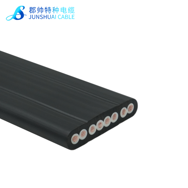 Customized YFFB High Flexible Flat Cable NBR Rubber Flat Cable Oil Resistant Flexible for Crane Hoist Conveyor 450/750V