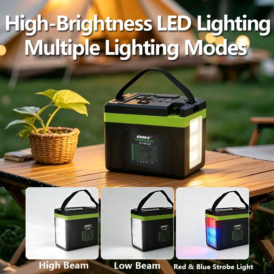 DT-9212C DAT Polycrystalline Silicon 12v12ah Solar Power Lighting System Mini Inverter 200w Outdoor Solar Generation with Light · image 3