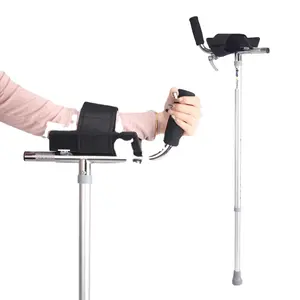 批发医用铝制可调关节炎前臂天沟扶手拐杖手杖，适用于奥尔特残疾人