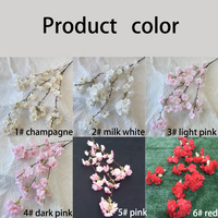 Vente en gros de branches de fleurs de cerisier artificielles, 150 cm, cascade de fleurs de cerisier suspendues en soie pour la décoration de mariage