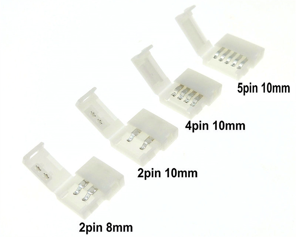 RGB светодиодный разъем, 3 контакта, 4 контакта, 10 мм, 2 контакта, 8 мм, 5 контактов, 6 контактов, бесплатный паяльный разъем