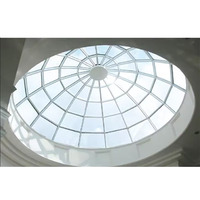 Dôme en verre et acier haut de gamme pour observation architecturale, installation structurelle, lanterneau à ossature métallique