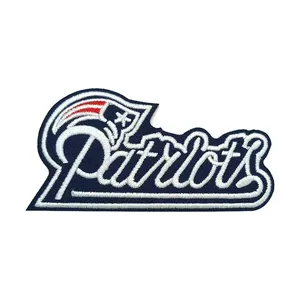 Disesuaikan NFL Patriot Inggris Twill bordir Iron-On Patch Patriot Patch