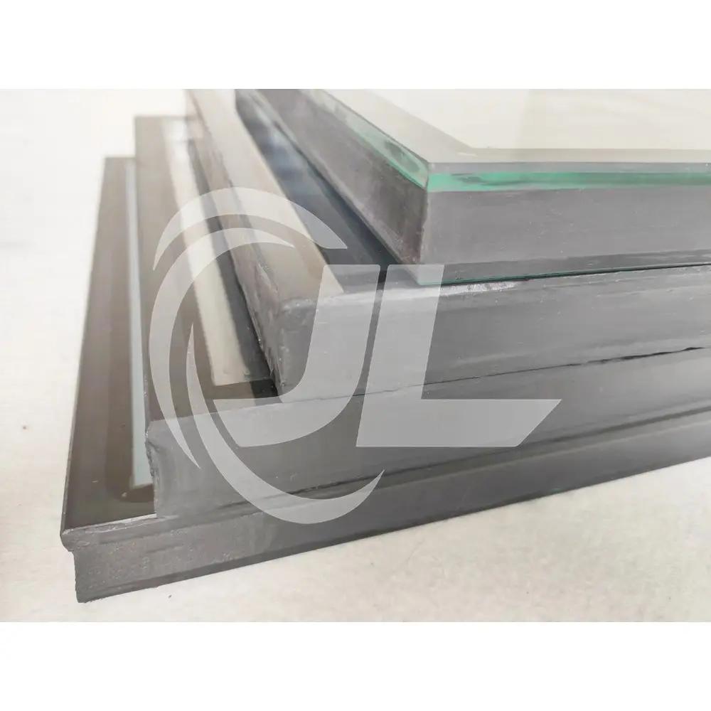 1/4 black horizontal insulating glass clear tempered safety glass types with film for building windows