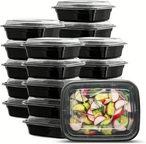 Contenedores de Plástico Transparente de 12/16 Onzas, Biodegradables, en Oferta, Contenedor Rectangular Desechable para Alimentos - Product Image 1