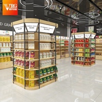Présentoir à vin cylindrique tridimensionnel personnalisé Boxue pour supermarché, vitrine de rangement multifacettes