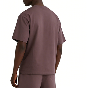 T-shirt surdimensionné en coton 100% de haute qualité, impression personnalisée, t-shirt lourd uni, t-shirt pour homme - Product Image 3