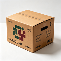 Boîte d'expédition en carton ondulé kraft RSC à paroi simple, conception gratuite, vente en gros, logo personnalisé pour emballage e-commerce et déménagement