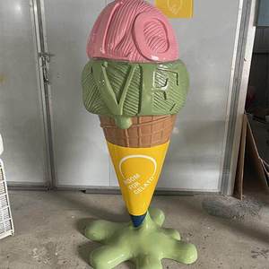 Scultura Decorativa a Forma di Cono <span class=keywords><strong>Gelato</strong></span> Gigante, Modello Ornamentale da Terra per Negozi di Tè al Latte e Punti di Check-in - Product Image 5