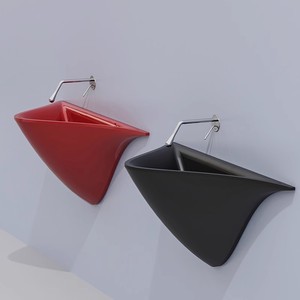 Lavabo Ovale in Ceramica dal Design Moderno, Monoforo, da Bagno, Colore Personalizzabile, da Appendere a Parete, Accessorio Domestico di Tendenza - Product Image 4