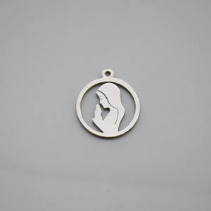 Stainless Steel Virgin <span class=keywords><strong>Mary</strong></span> Charm DIY Tahan Air 18K Emas dan Perak Liontin dan Gelang Kecil - Product Image 3