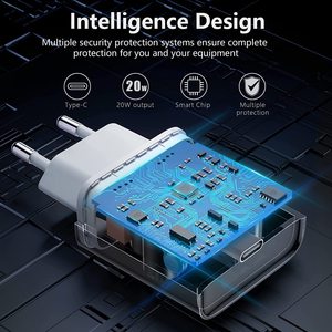 Adattatore di Alimentazione Tipo C 20W per Caricabatterie <span class=keywords><strong>iPhone</strong></span> con Cavo, Spina EU US UK, Caricatore <span class=keywords><strong>USB</strong></span> C 20W per <span class=keywords><strong>iPhone</strong></span> 17 16 15 - Product Image 3