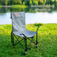 Chaise de transport pliable légère et portable, fauteuil roulant écologique respirant, chariot de jardinage, de camping et de courses
