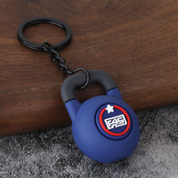 Porte-clés 3D en PVC en forme de shaker à protéines, personnalisé, pour bouteille de sport, idéal pour les cadeaux de musculation et de fitness