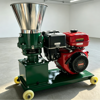 Machine à granulés d'aliments pour animaux diesel portable 150-200 kg/h, mini moulin à granulés pour porcs, moutons, chèvres, animaux d'élevage