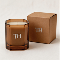 Pot carré écologique sur mesure - Verre géométrique de luxe personnalisé 8oz 10oz, réutilisable pour bougies parfumées