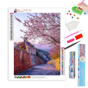 5d Diamant <span class=keywords><strong>Peinture</strong></span> 30x40cm <span class=keywords><strong>Fleurs</strong></span> Roses et Petit Chemin Style Japonais Paysage DIY Diamant <span class=keywords><strong>Peinture</strong></span> Kit - Product Image 1
