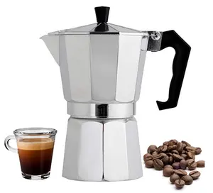 Vaso italiano moka, 1 copo de alumínio italiano espresso máquina de café