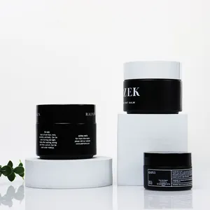 5g 15g 30g 50g 100g Black Frosted Matte Glass Body Scrub Butter Face Cream Jars With Lids