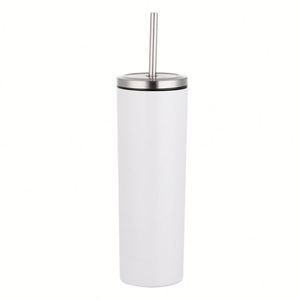 Gobelet isotherme simple et robuste en acier inoxydable de 20 oz avec paille à visser droite - Product Image 2