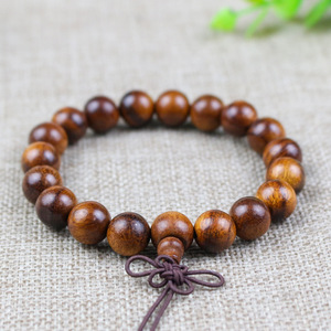 Indonesian Rosewood <b>Bracelet</b> 10mm Single Strand Wooden <b>Beads</b> Unisex Jewelry Everyday Wear - Product Image 3