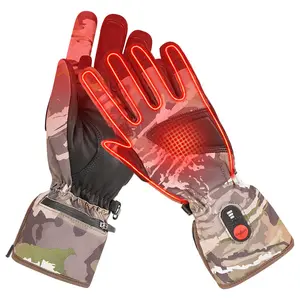Nouveau Style hiver chaud et épais cuir électrique Rechargeable batterie étanche gants chauffants pour la pêche chasse