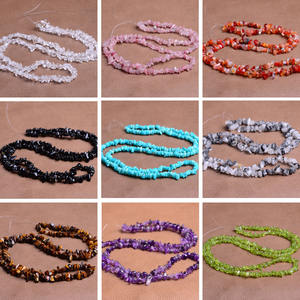 <span class=keywords><strong>Cuentas</strong></span> sueltas con agujeros de virutas de cristal de grava de piedras preciosas de colores irregulares naturales al por mayor para la fabricación de joyas y otras artesanías de cristal - Product Image 3