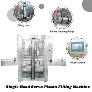 Machine de remplissage automatique à piston servo à tête unique pour ketchup, confiture, miel, sauce chili - Product Image 3