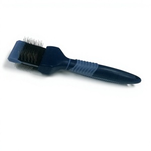 Double Sided Slicker Pet <b>Brush</b> Stainless Steel Dog Grooming <b>Brush</b> Ergonomic Grip Deshedding Comb for Daily Coat Care - Product Image 1