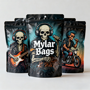 Màu đen mờ doypack Mylar túi bao bì thực phẩm đứng lên bao bì túi với khóa zip nhôm lá nhựa sinh thái thân thiện pouchc - Product Image 1