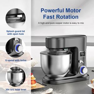 <span class=keywords><strong>Robot</strong></span> pâtissier électrique automatique de haute qualité <span class=keywords><strong>avec</strong></span> bol mélangeur en acier inoxydable, appareil électroménager de cuisine, batteur sur socle 7L - Product Image 4