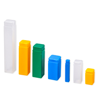 Tube télescopique carré en plastique Transparent pour outil de fraise en bout CNC boîte d'emballage en plastique pour forets