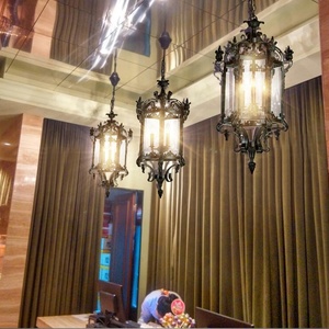 Lustre <span class=keywords><strong>extérieur</strong></span> imperméable de style romain antique <span class=keywords><strong>italien</strong></span>, art en fer, classique, hôtel, restaurant, escalier, villa - Product Image 4