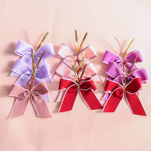 <span class=keywords><strong>Lazo</strong></span> de <span class=keywords><strong>cinta</strong></span> de <span class=keywords><strong>regalo</strong></span> pequeño preatado imprimible decorativo personalizado <span class=keywords><strong>con</strong></span> <span class=keywords><strong>lazo</strong></span> de alambre - Product Image 3