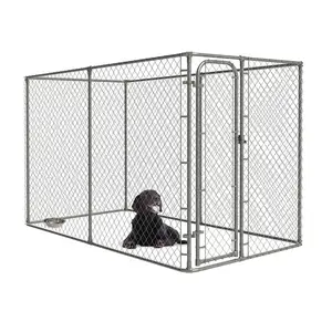 Factory DIY Durable Anti-Rust Galvanized Outside Crate Dog Kennel Large Pet Cage Chain Link Dog Kennel