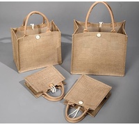 Romotion-Bolso de yute para compras, bolsa de yute con logotipo