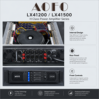 Amplificateur de puissance de classe H 4 canaux AOFO LX41200 LX41500 1200W 1500W avec transformateur toroïdal pour scène et karaoké