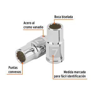 Master avec 24 unités douille 7mm, 12 points, entraînement 1/4 ', Truper - Product Image 2