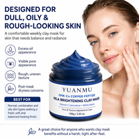 Masque Facial Détoxifiant et Séborégulateur Nila Vitamine C GHK-Cu Éclaircissant, Masque à l'Argile Raffinant les Pores pour le Visage
