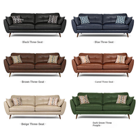 Maßgefertigtes Zeitgenössisches Wohnzimmermöbel 2-Sitzer Ledersofa für das Wohnzimmer