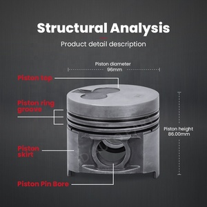 Nouveau jeu de pistons de moteur en alliage d'aluminium de haute qualité TD27 12010-6T000 pour <span class=keywords><strong>Nissan</strong></span> - Product Image 3
